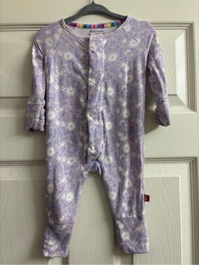 Magnetic Me Lavender Floral Footie One-Piece